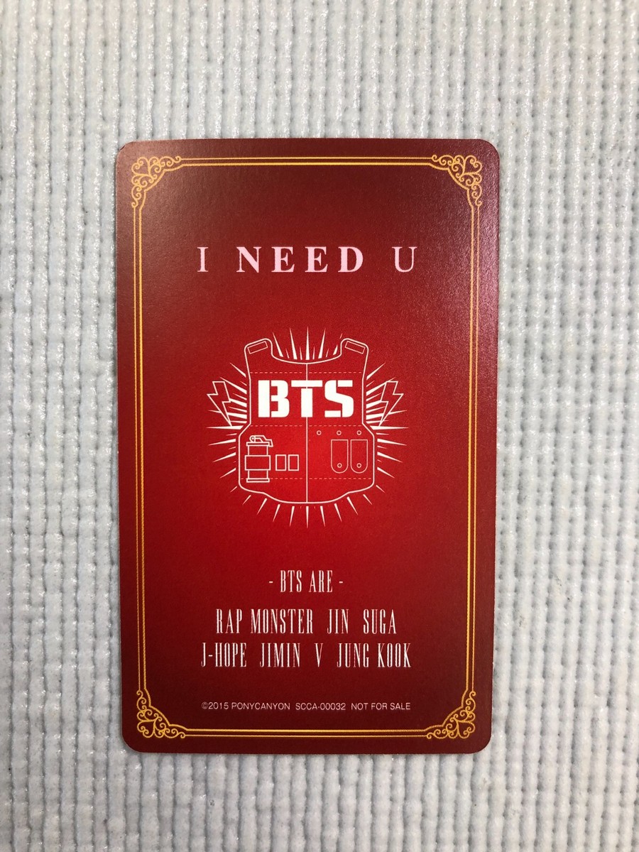 BTS I NEED U J-HOPE トレーディングカード クリスマス BTS Bangtan I NEED U Japan Christmas Limited Official