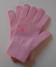 Nike Knit Swoosh Gloves 2.0 YOUTH Medium Soft Pink/Bright Crimson L/XL
