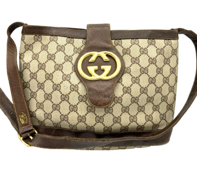 バッグ Gucci Vintage GG Canvas Shoulder Bag Vintage Gucci Shoulder Bag GG Canvas Interlocking PVC Authentic | eBay