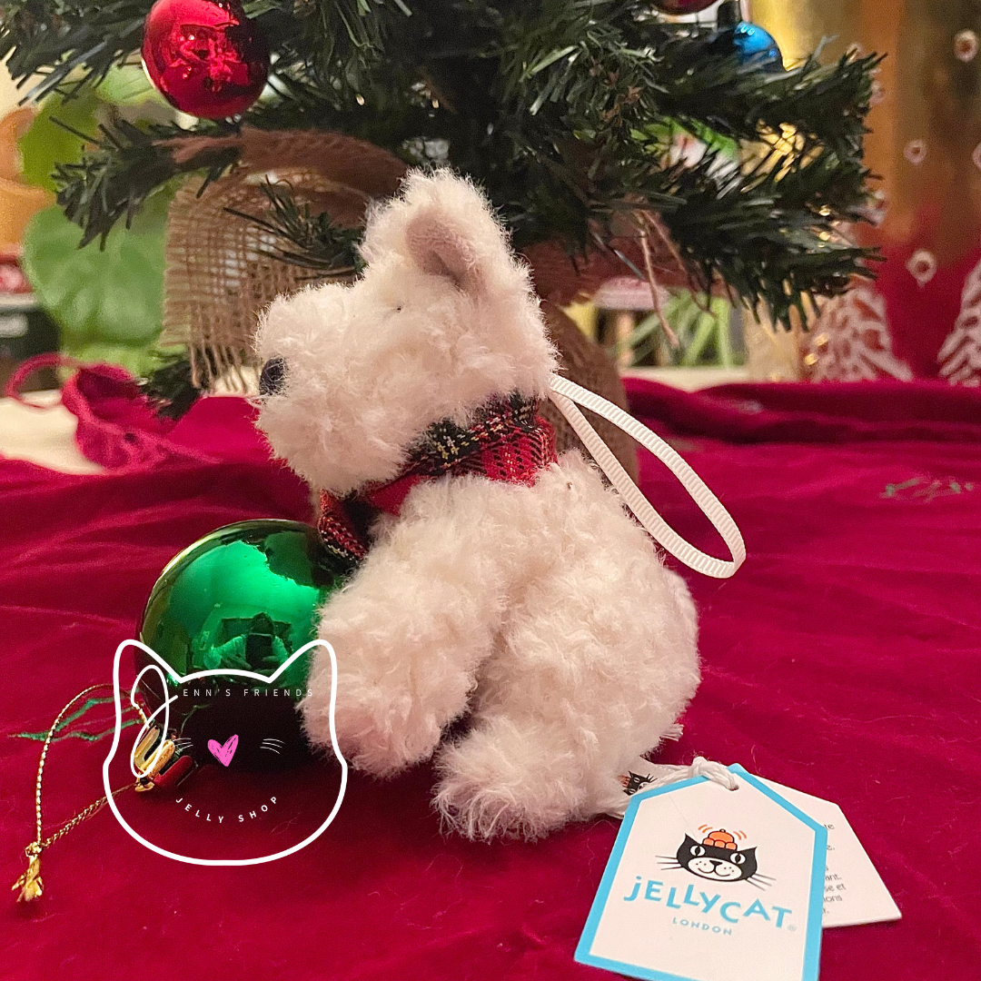 Jellycat MUNRO SCOTTIE DOG DECORATION ORNAMENT New BNWT RETIRED