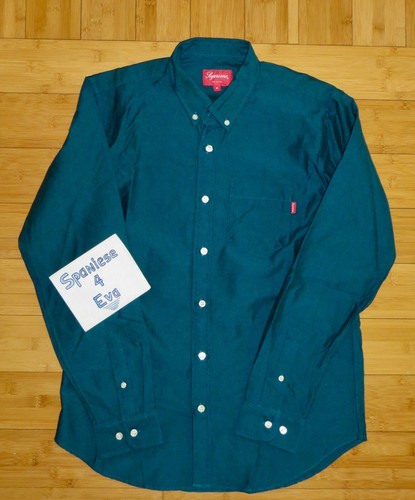 Supreme oxford button down teal size 
