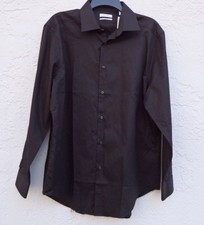 NWT CK Calvin Klein Slim Fit Shirt Button Down Stripe Black SZ L