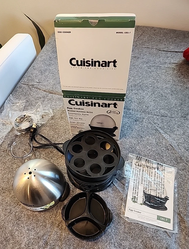 Cuisinart Stainless Steel Egg Cooker for Hard Medium Soft Boiled – 7 Eggs Auto Shut Off Cuisinart Stainless Steel Egg Cooker for Hard Medium Soft Boiled – 7 Eggs Auto Shut Off