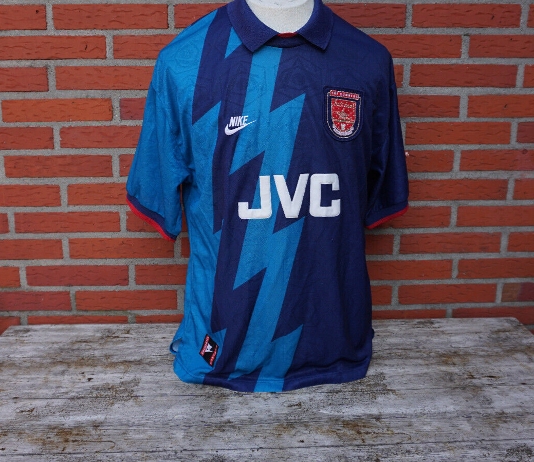 ウェア Arsenal 94 95 96  Vintage FC Arsenal London Trikot 94/95/96 Gr. XL Nike JVC Retro