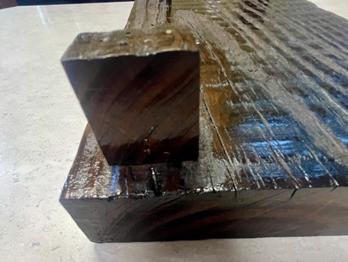 Wood Riser - Vintage Reclaimed Barn Wood - Handmade - Heart (Yellow) Pine. - Picture 3 of 9