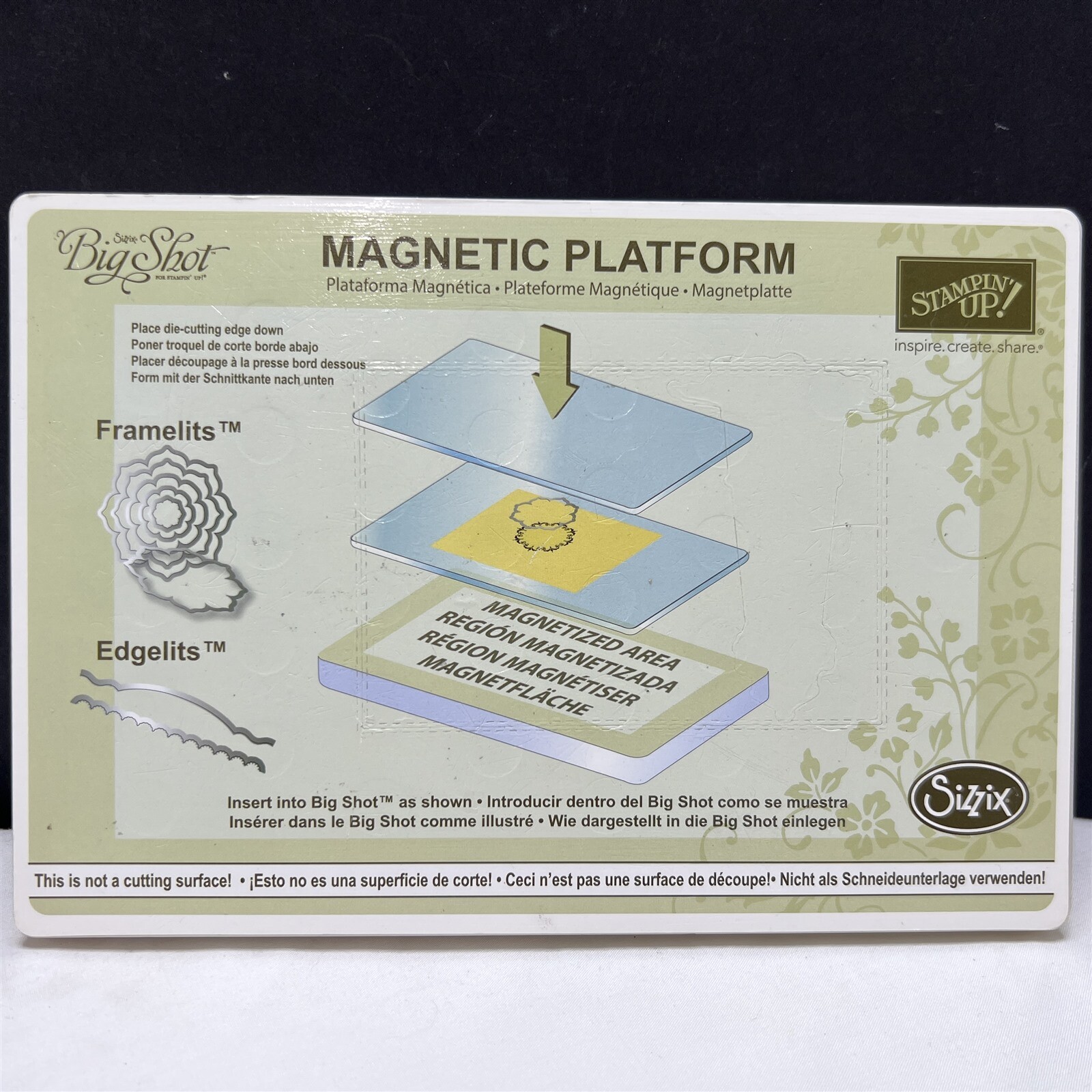 Stampin Up PLATFORM Big Shot Accessory Plate eBay