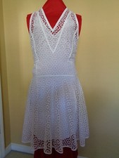REBECCA TAYLOR Sleeveless Sea Salt Tile Lace Dress - Size 2   NWT