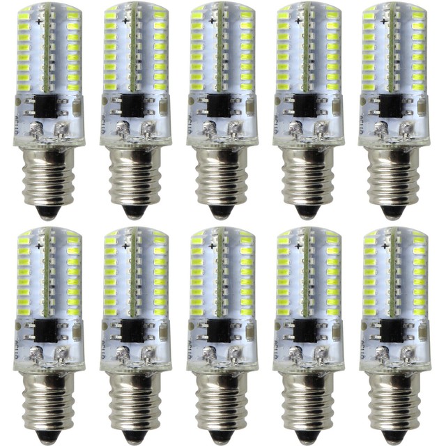 10pcs E12 Candelabra C7 643014 LED Light Lamp Bulb Fit PQ1500S White