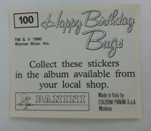 1990 Panini Happy Birthday Bugs (Pick Your Sticker) - Picture 147 of 343