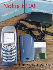 Original Nokia 6100 Unlocked 2G Cellular Phone Multiple keyboards +1Year WARRANT