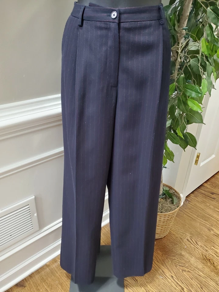 Evan Picone Women Black Lined Polyester Long Sleeve Blazer & Pant 2Piece Suit 10 - Image 3 of 4