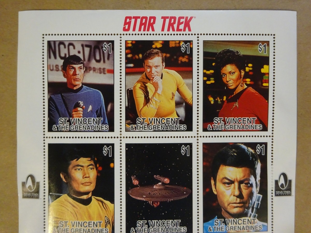 スタートレック　切手その1　Star Trek postage stamp Stamp Sheet St. Vincent Grenadines 1996 Star Trek 30 Years