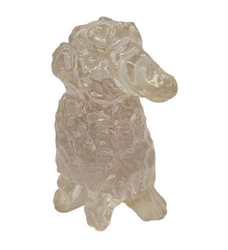 Dorothy Thorpe Clear Resin Pekingese Foo Dog Sculpture Figurine MCM 1960s Mexico - Picture 4 of 24
