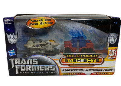Transformers Robo Power Bash Bots Starscream vs Optimus Prime Rare Duo NEW