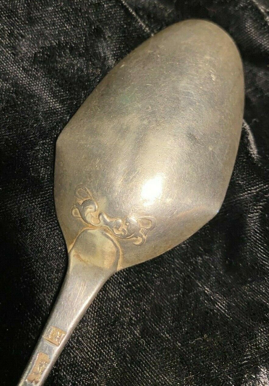 1752 GEORGE II ENGLISH STERLING SILVER 8" TABLE SPOON HANOVERIAN PATTERN
