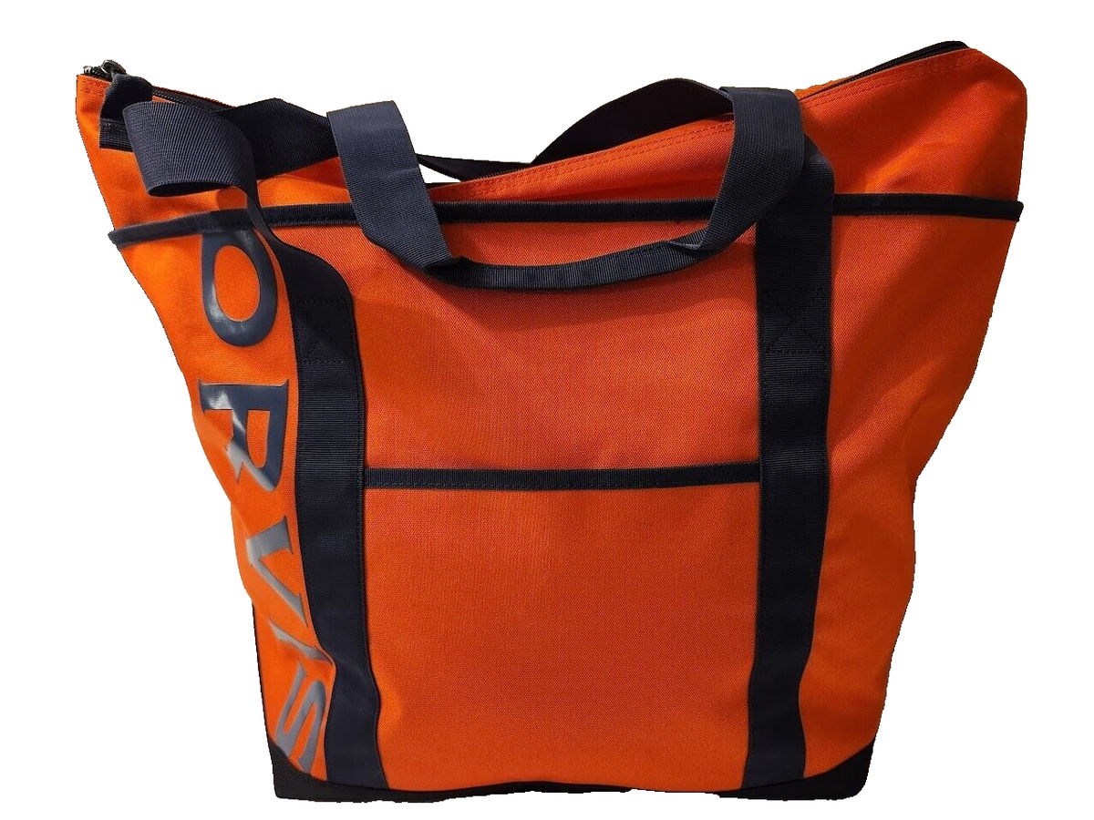 ■Tote Bag 9L Liberty – Orange Multi Orvis Adventure BONFIRE Large Tote Burnt Orange Navy Zip Top