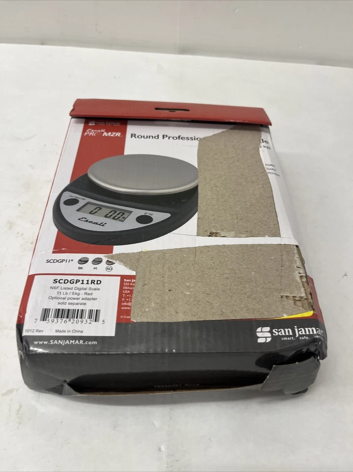 Escala digital Escali SCDGP11RD Primo NSF 11 libras rojo cálido Foto 2 de 3