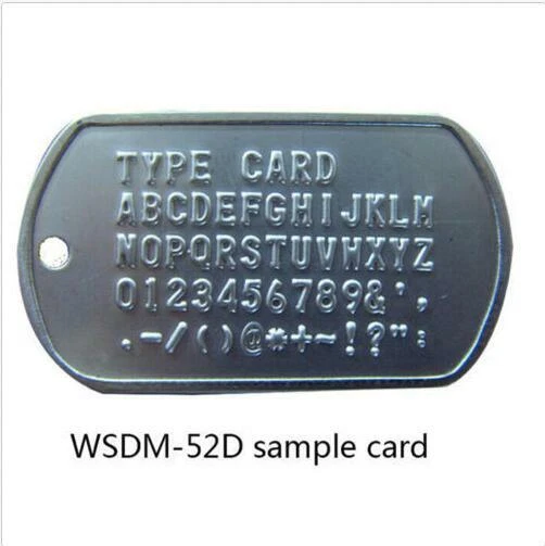 Máquina de estampado de tarjetas de identificación con estampado militar de acero manual 52D e. Foto 2 de 4