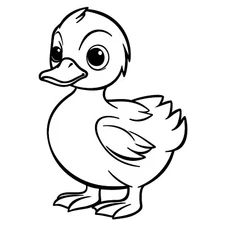 Baby Duck Goose Indoor Removable Black Vinyl Decal Tablet Laptop Notebook Walls