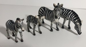 SCHLEICH & MOJO - ZEBRA HERD - Retired Animals Mare, Foals, Stallion Lot