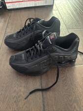 Nike Shox R4 GS Triple Black Blackout Nby CW2626-003 Kid's Women's