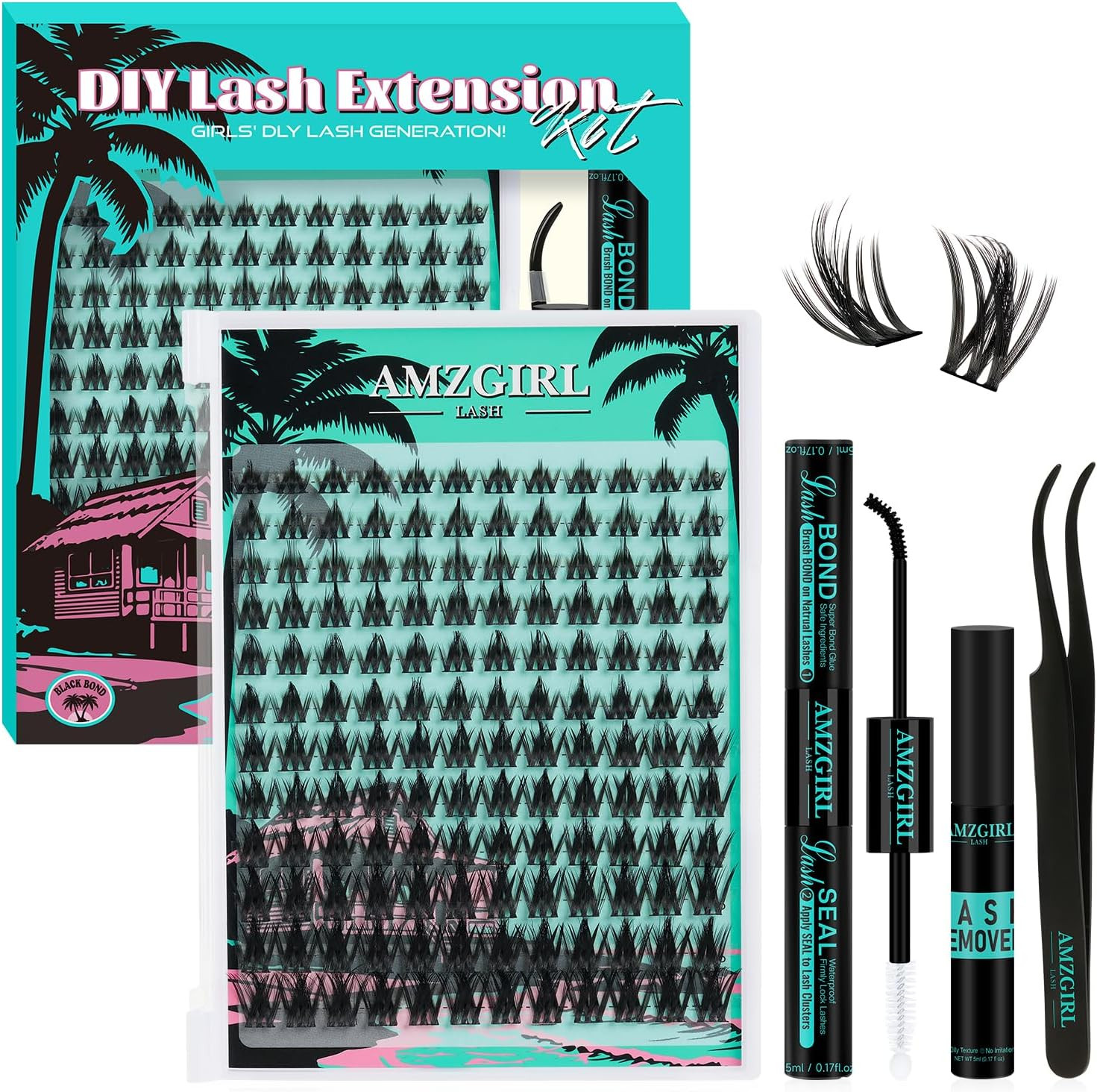 Manga Lashes Kit 144Pcs Extension Ciglia Cluster Mix 8-16mm Professionale