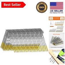 Rugged 21 Degree Galvanized Framing Nails, 1000 Pcs, Ideal for Outdoor Projects