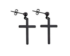 Stainless Steel Cross Dangle Earrings Hypoallergenic Religion Jewelry