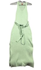 Guess Womens  Ribbed Midi Sleeveless Ribbed Dress Green