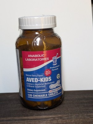 Aved-Kids Multivitamin 120 Chew Tabs By Anabolic Labs 120 Tablets exp 09/26