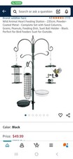 Bird Feeding Station Kit Pole Wild Bird Feeder Hanging Planter Hanger Multi Feed