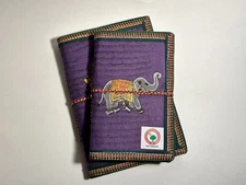 Handmade Hindu Ganesh & Elephant Journals – Recycled Paper Notebooks (Set of 2)
