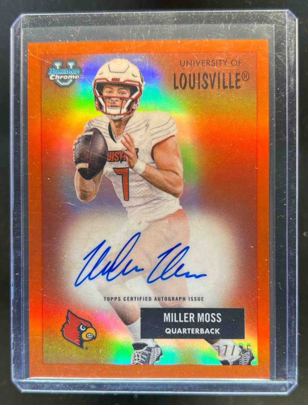 2025 Bowman Chrome U Miller Moss 1955 Auto Orange Refractor #17/25
