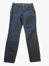 Womens EXPRESS Dark Blue Denim Stretch Mid Rise Skinny Jeans Size 8  98