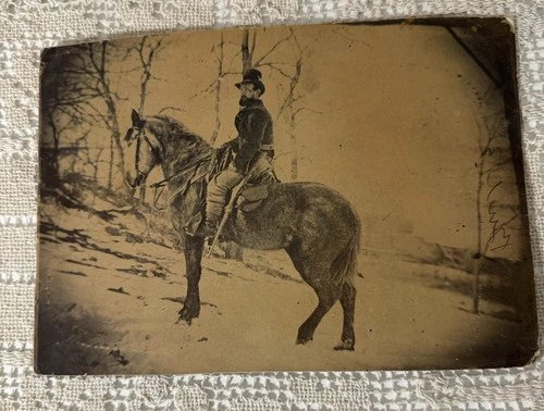 Civil War NY Calvary Soldier Cyrus Augustus Buell 1865 Photo Copy See Back 6 X 8