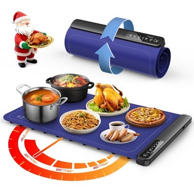 Warming Mat for Food,Food Warming Trays with 4 Temperature Levels 8 Seconds H...