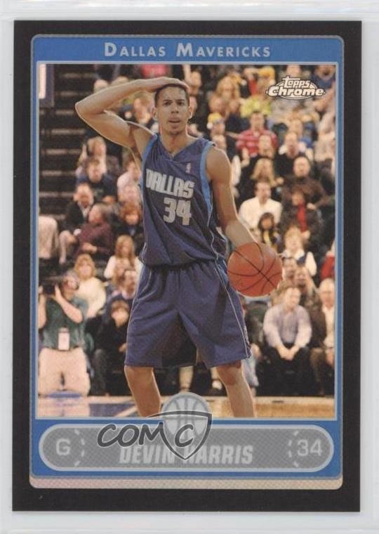 2006-07 Topps Chrome Black Refractor 46/99 Devin Harris #87 s5j