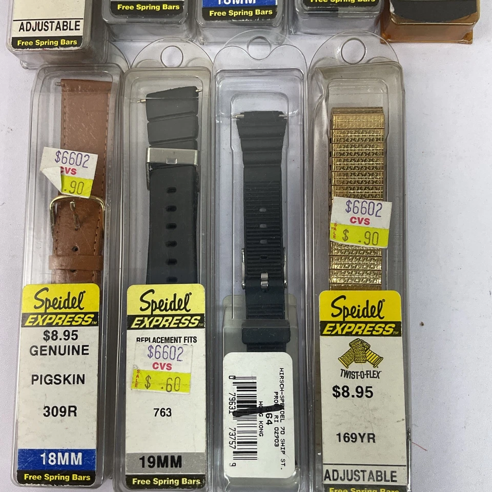 Lote de correas de reloj Speidel Express nuevas varias vintage 9 Foto 2 de 4