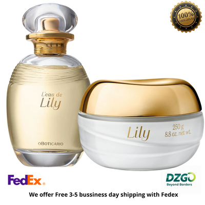 O Boticario Lily Set L'Eau de Lily Perfume 75ml + Satin Body Cream
