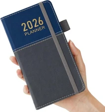 Pocket Calendar 2026, Weekly and Monthly Small Planner for Purse, Jan.2026 -