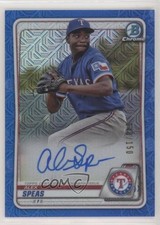2020 Bowman Chrome Prospect HTA Choice Blue Mojo Refractor Alex Speas Auto 0c2