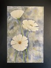 White cosmos watercolor 5.5x8.5 — photo 1