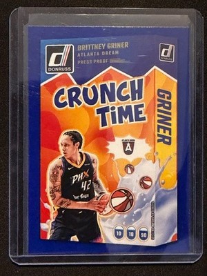 2025 Panini WNBA Donruss Brittney Griner 14 Crunch Time Blue Press Proof