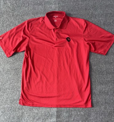 Antigua Men s Large Performance Solid Red Great Life Golf Missouri Polo NWOT