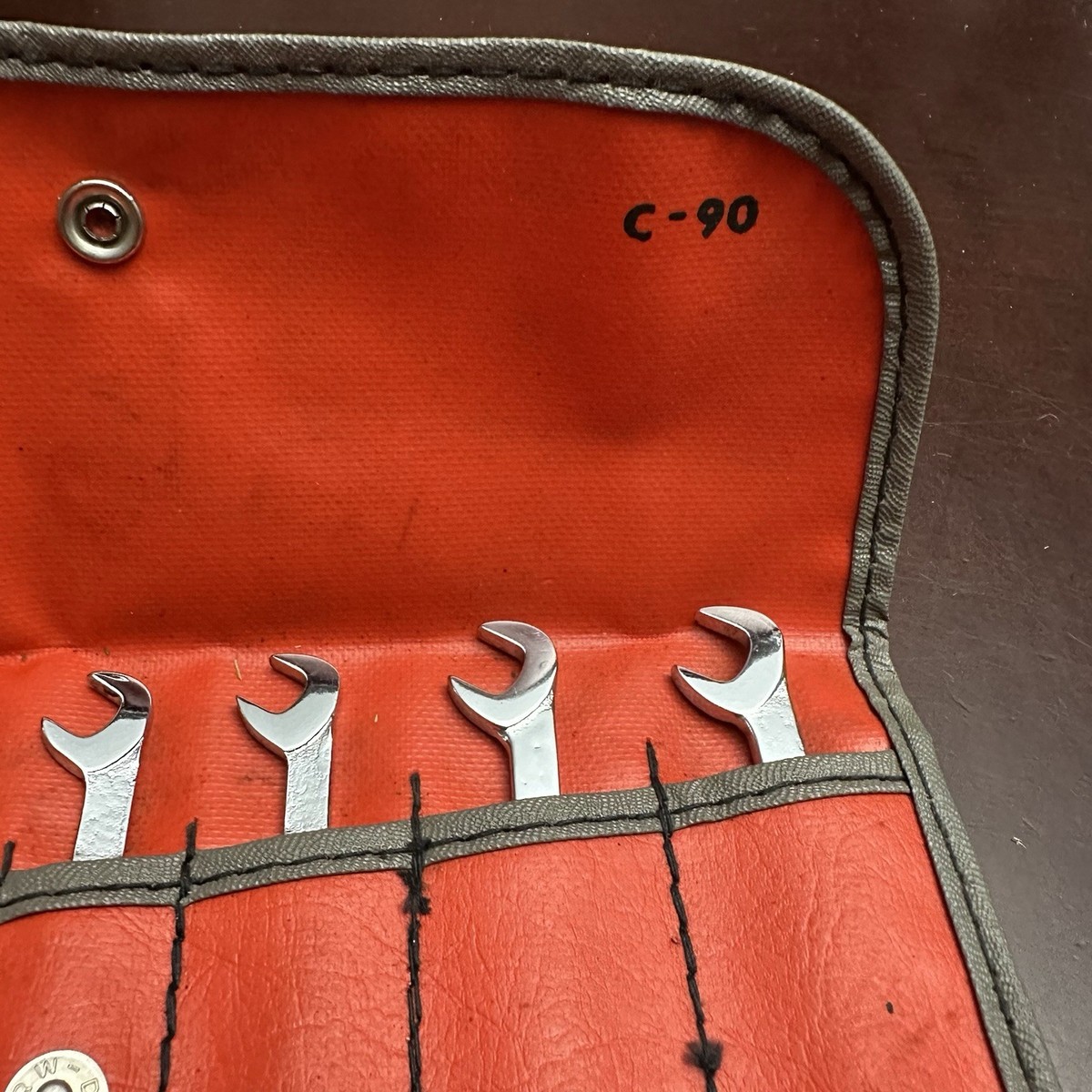 Snap-On 8 pc SAE 15°/60° Offset Open-End Ignition Wrench Set 5/32