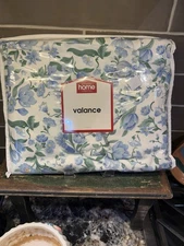 Vtg JCPenney Home Collection Valance Ming Blue  18x80”