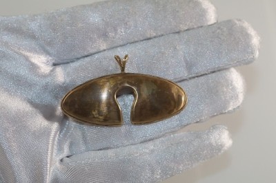 Vintage Pre Columbian Style Ring Nose Pendant Ornament Cooper Museum Bogota