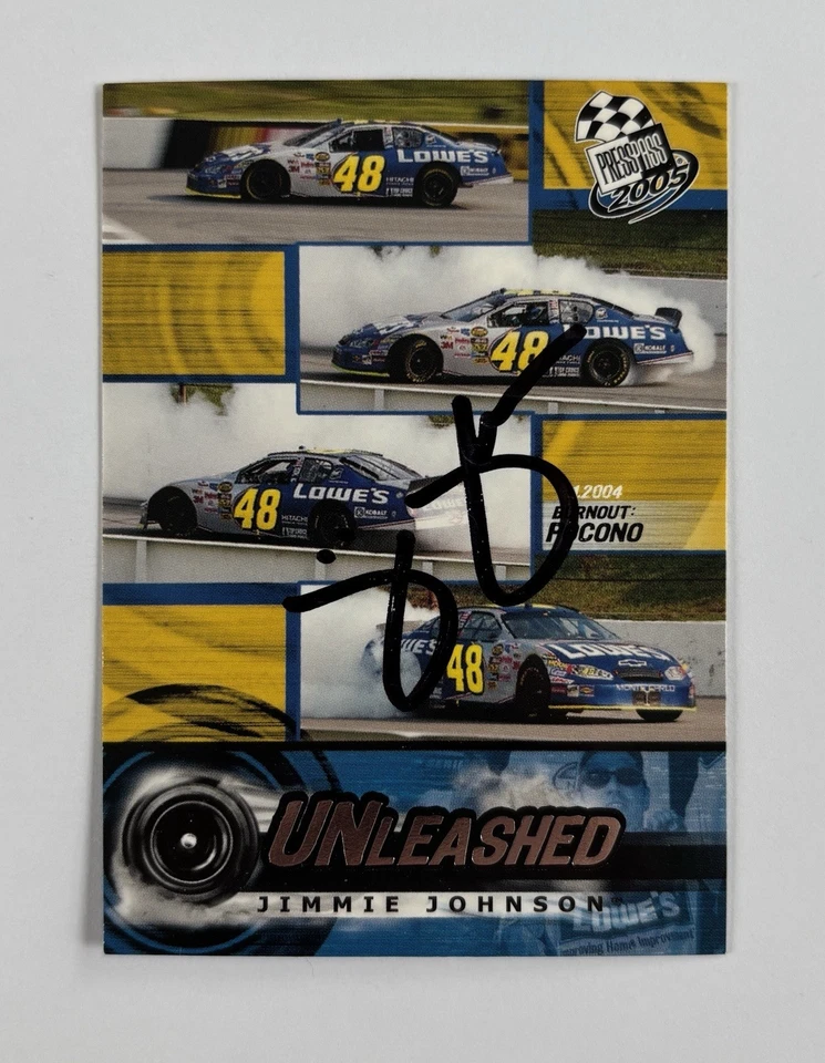Jimmie Johnson Press Pass & Wheels Hand Autographed Cards - Lot Of 3!! - Image 3 of 4