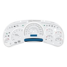 White Gauge Face Overlay Led Version Trans Temp For Gm Silverado Sierra Tahoe