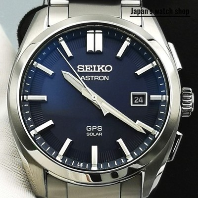 SEIKO ASTRON SBXD033 GPS Solar Titanium Dark Blue Men's Watch New in Box
